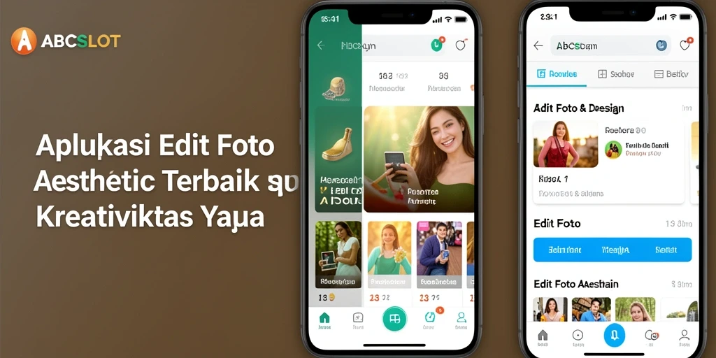 Tampilan antarmuka ABCSLOT yang memukau untuk edit foto aesthetic.