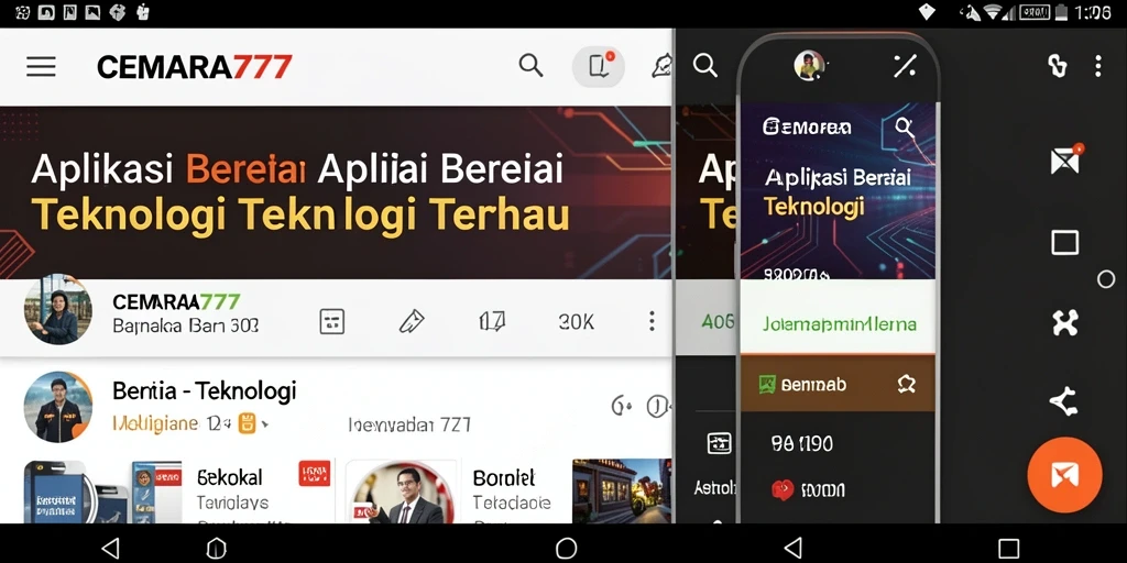 Tampilan antarmuka aplikasi CEMARA777 yang menarik dan modern.