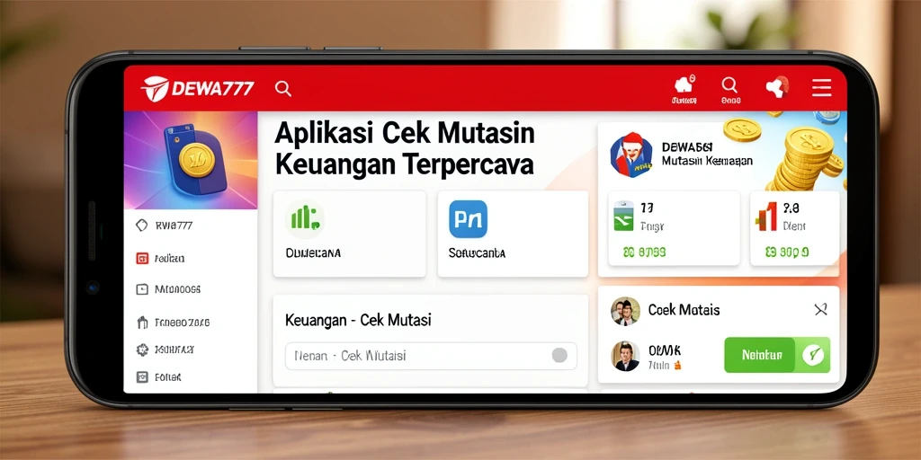 Tampilan antarmuka utama DEWA777 dengan fungsi Cek Mutasi yang jelas.
