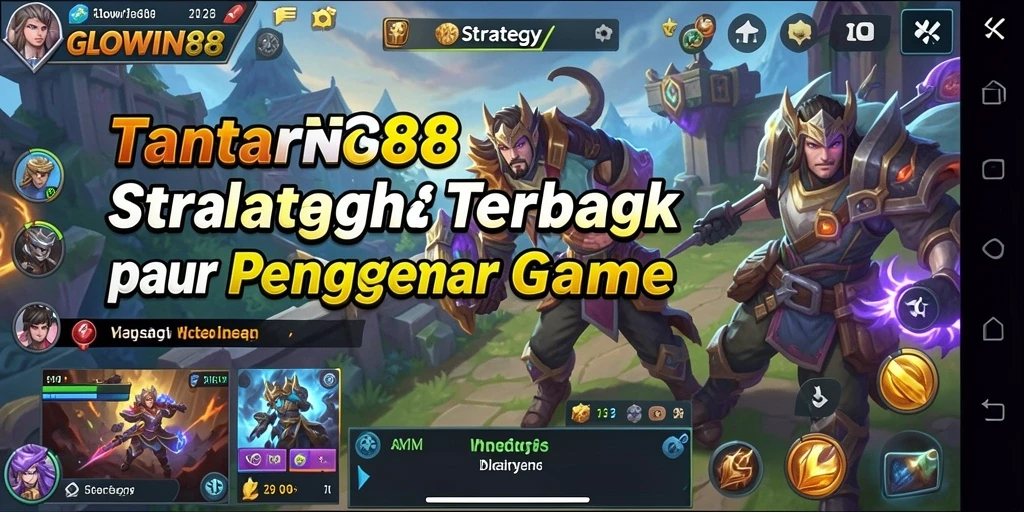 Tampilan antarmuka GLOWIN88 menampilkan strategi pertempuran yang dinamis.