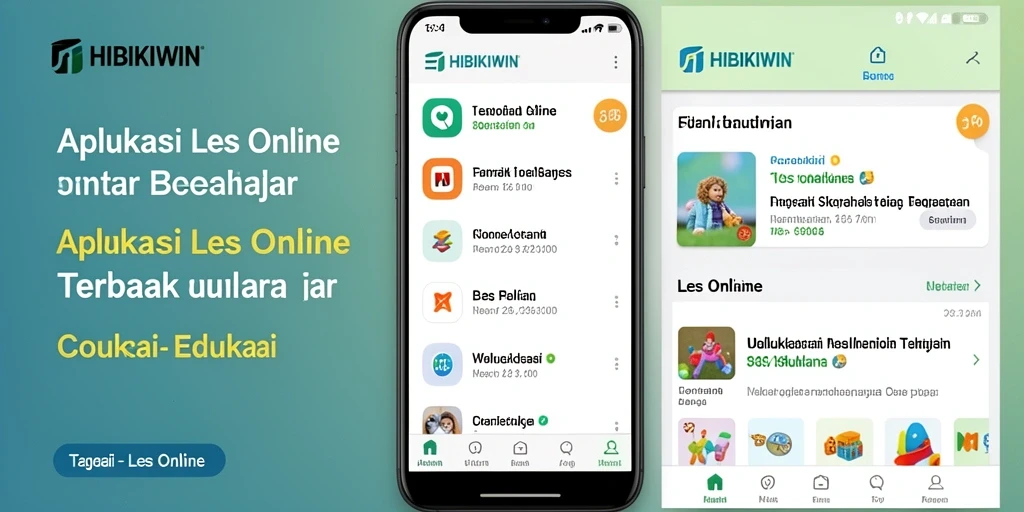 Tampilan antarmuka HIBIKIWIN yang menarik untuk Les Online.