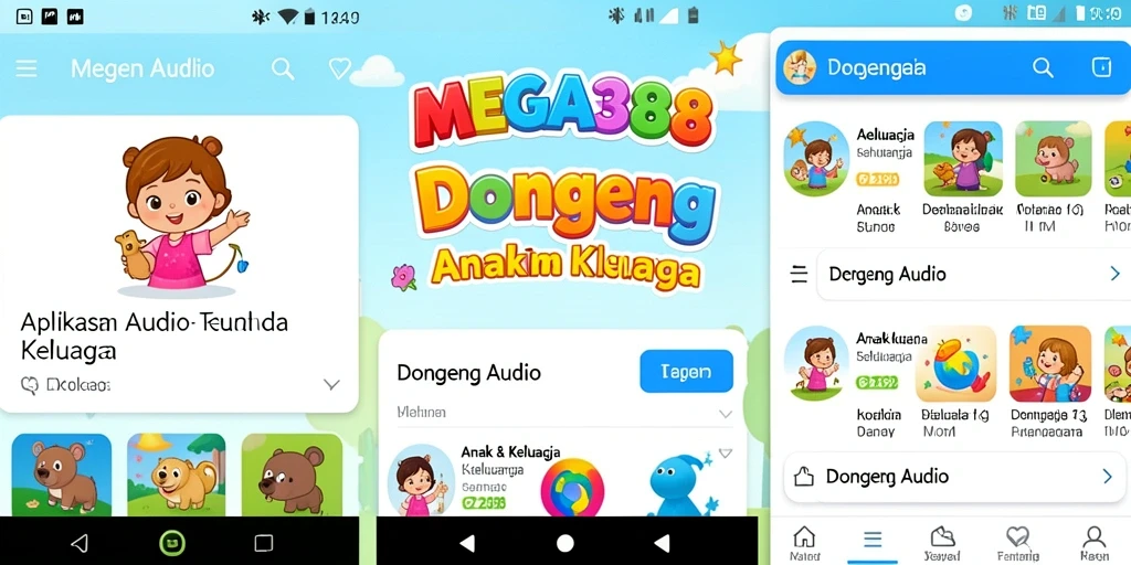 Antarmuka MEGA388 yang menarik untuk dongeng audio.
