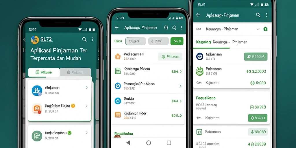 Antarmuka SL72 yang sederhana dan mudah digunakan untuk pengajuan pinjaman.
