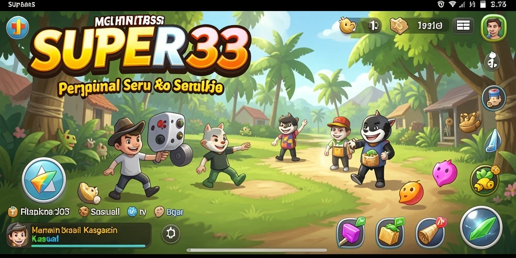 Antarmuka sederhana dan penuh warna dari game Kasual.