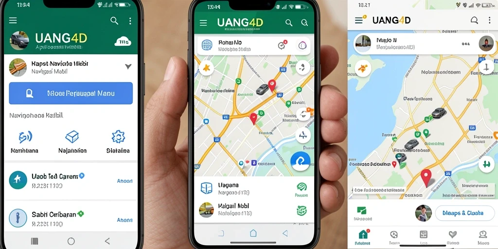 Tampilan antarmuka UANG4D yang modern dan fungsional untuk navigasi mobil.
