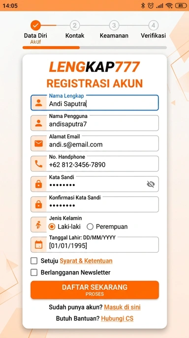 Panduan Mudah Registrasi Akun lengkap777 untuk Pengguna Android